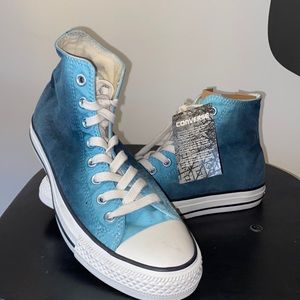 Brand New Blue Ombré High Top Converse. Size Women’s US 9.
